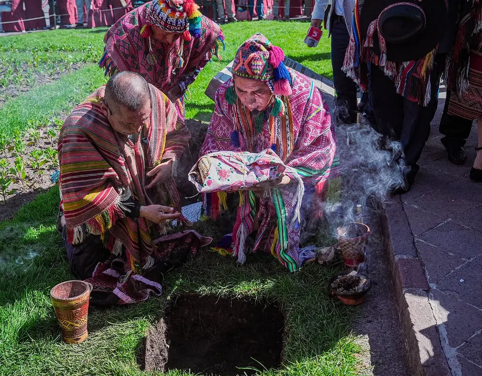 ceremony in honor of Pachamama